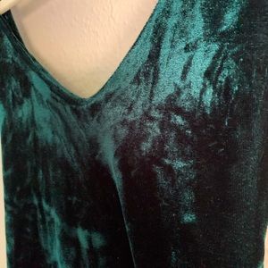 Emerald Green Velvet Bodycon Mini/Midi Dress